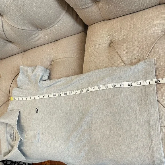 BJ:  Vineyard Vines Polo T Shirt Mens Small Gray Polo Golf Slim fit 100% Cotton - Picture 6 of 7